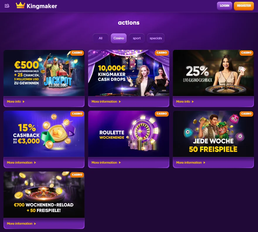 KingMaker Boni